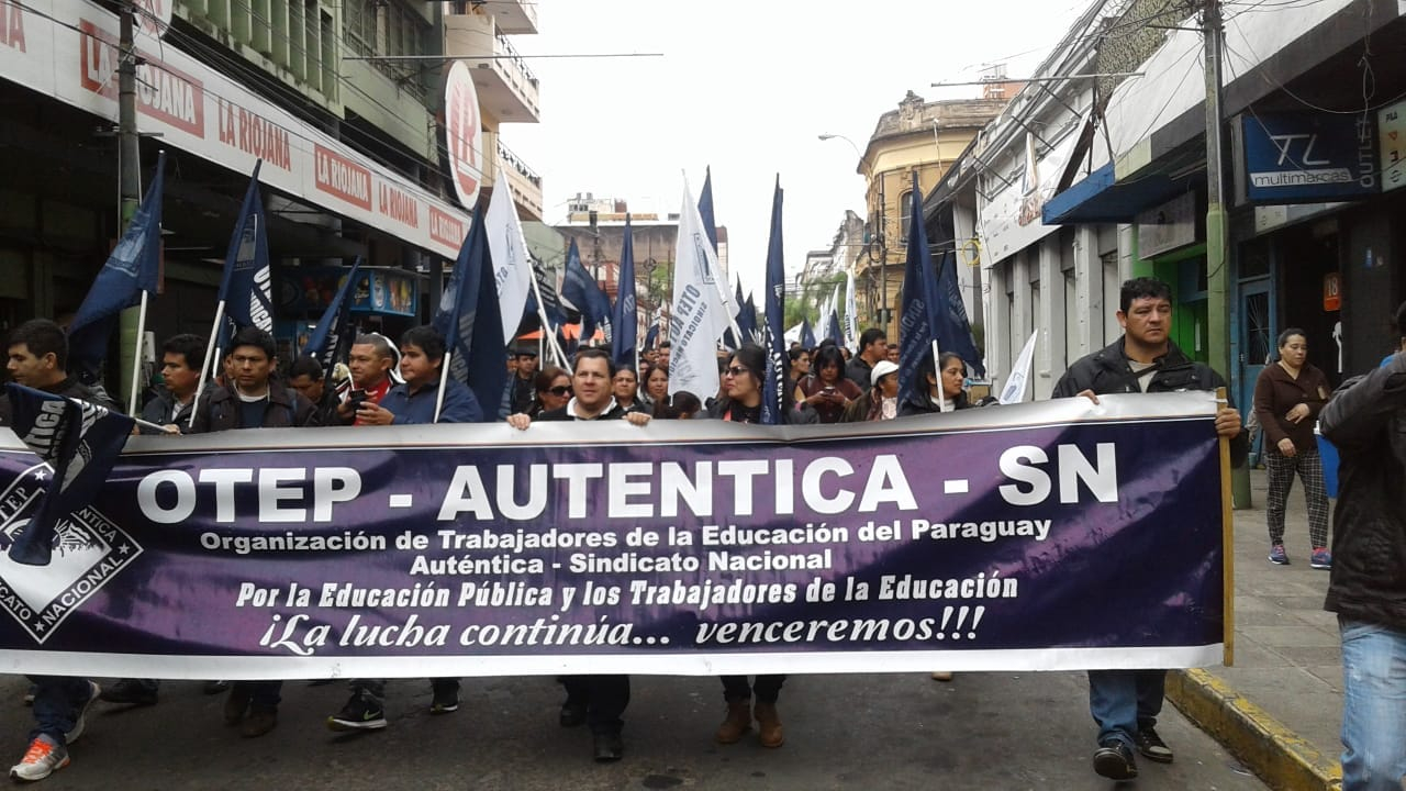 Paraguay: docentes anuncian movilización nacional el 28 y 29 de agosto