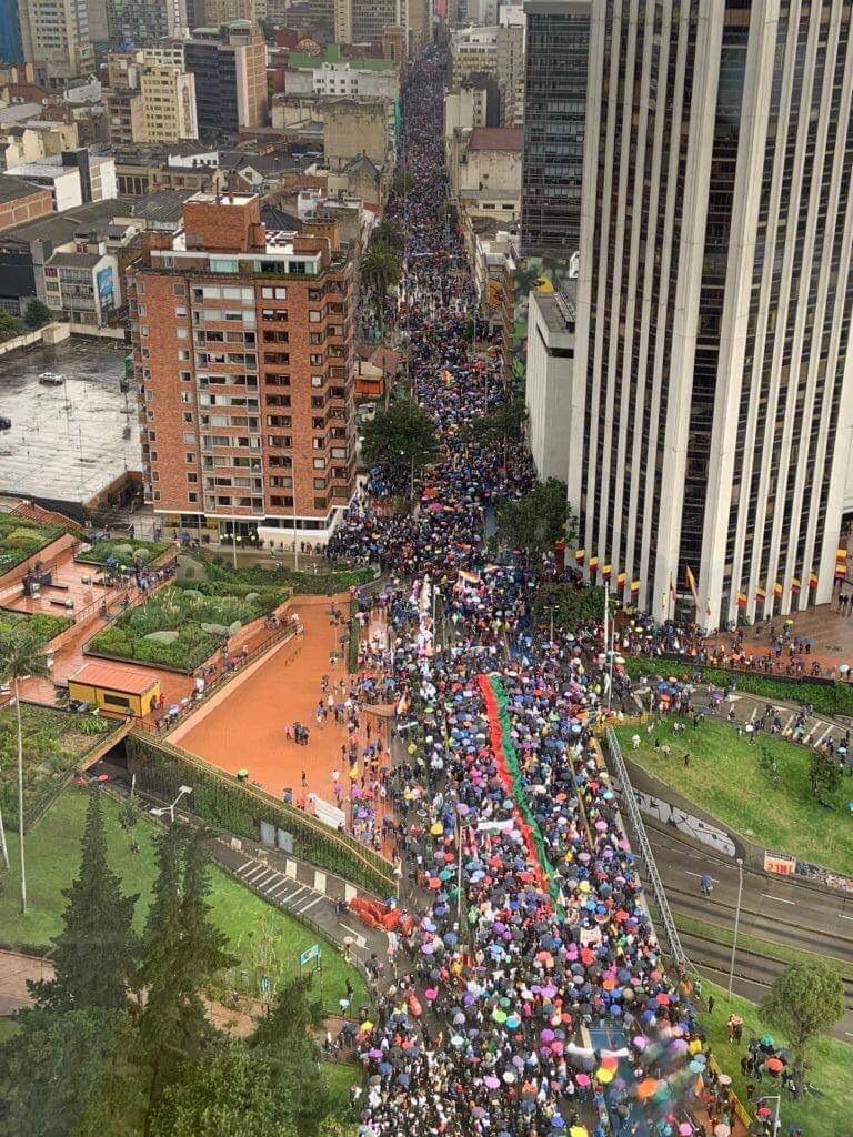 Colombia: millones se movilizan en jornada de Paro Nacional