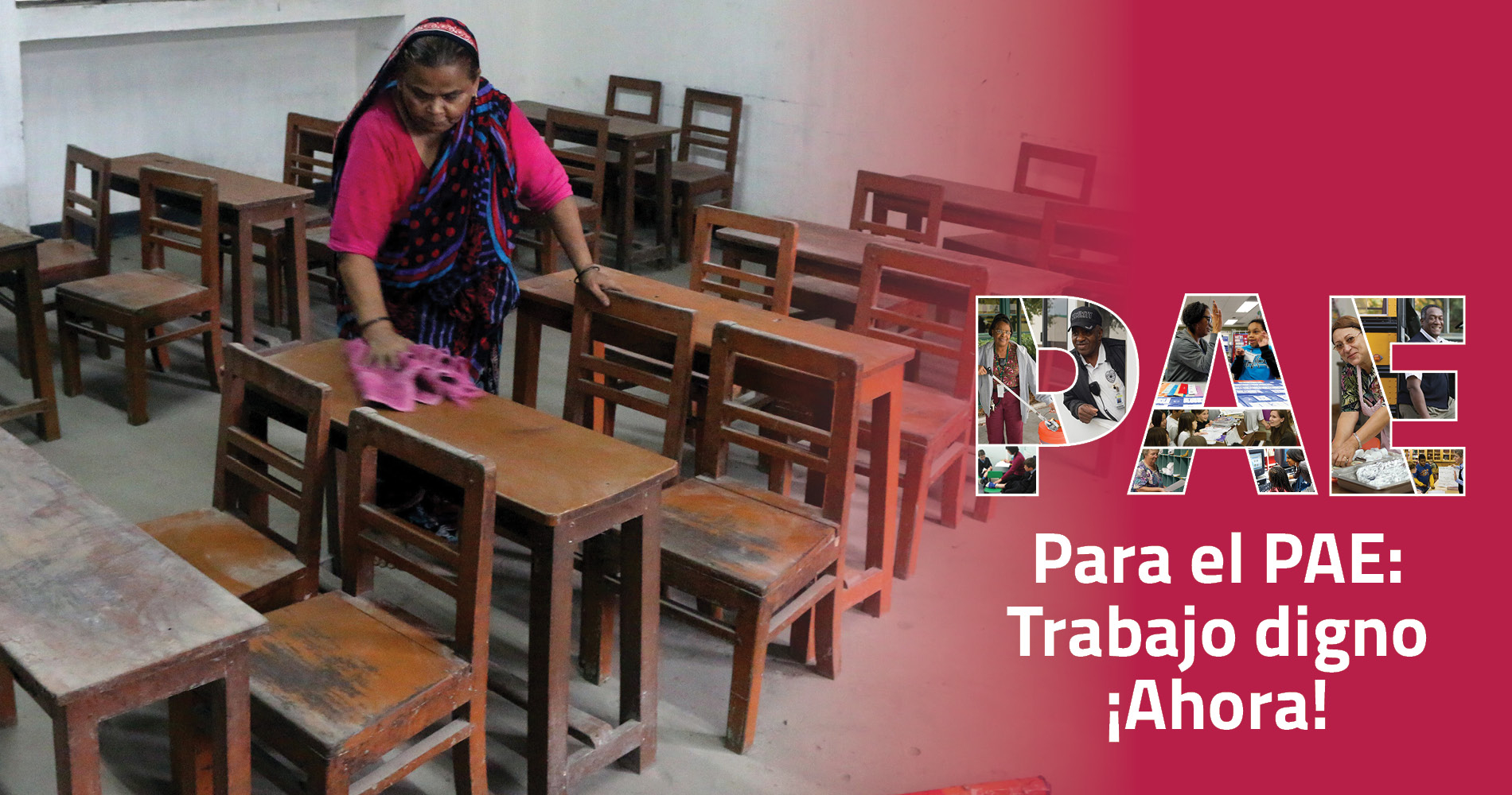 Organizaciones afiliadas a la IE piden trabajo digno para el Personal de Apoyo Educativo  