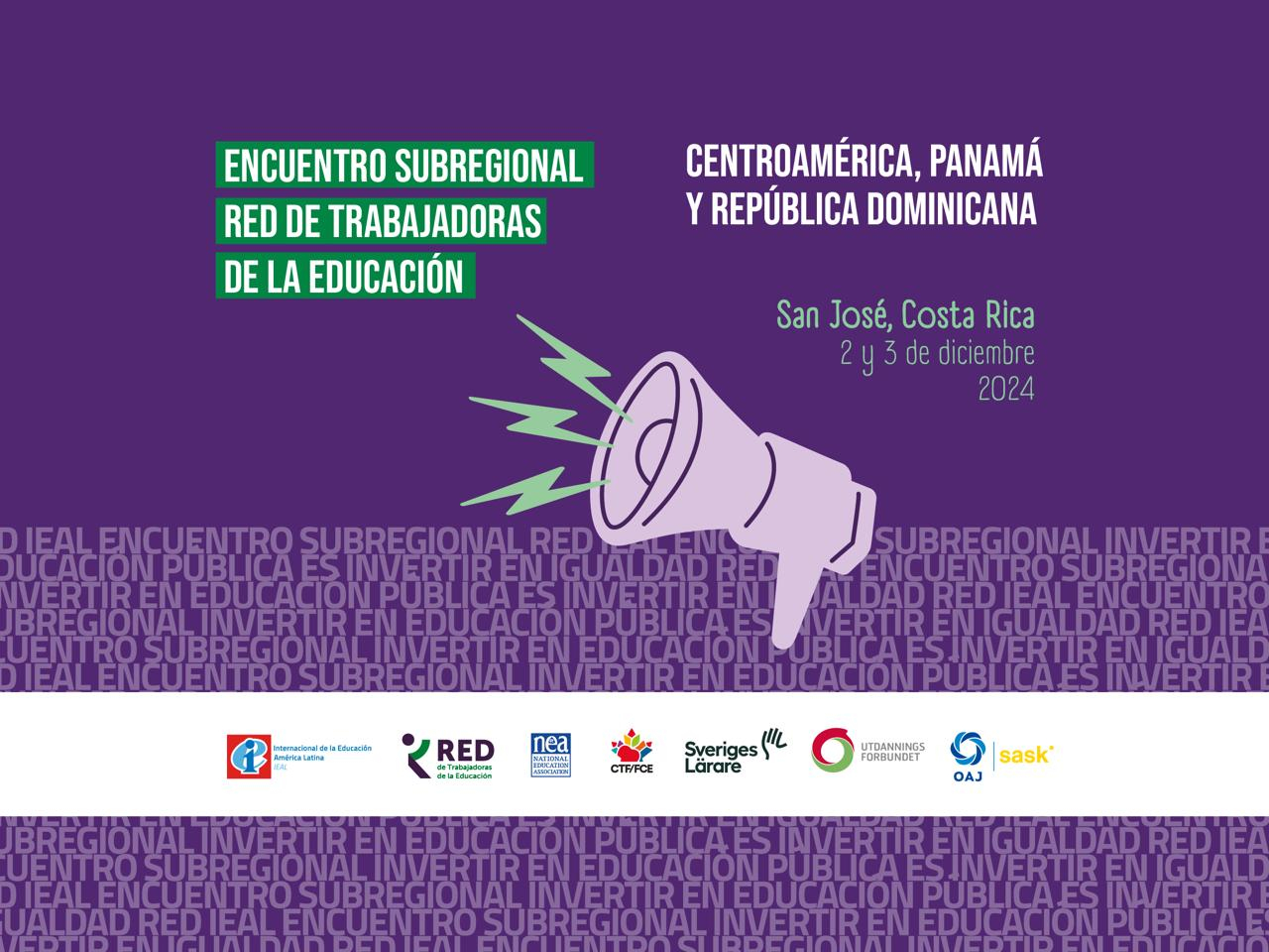 RED de Trabajadoras de la Educación realizará Encuentro Subregional de Centroamérica, Panamá y República Dominicana 