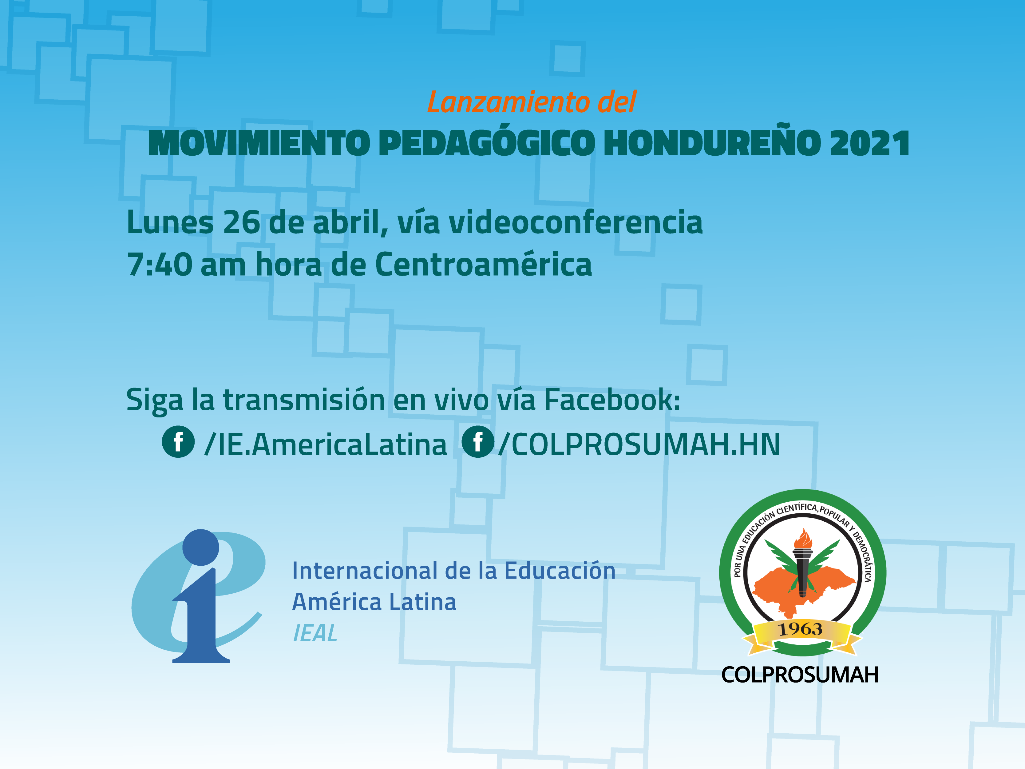 COLPROSUMAH inaugurará actividades del Movimiento Pedagógico Hondureño 2021 