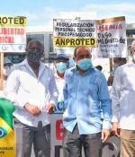 Protesta de ANPROTED frente al MINERD