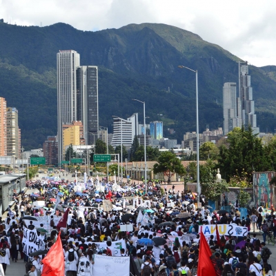 Movilización en Bogotá por las universidades públicas